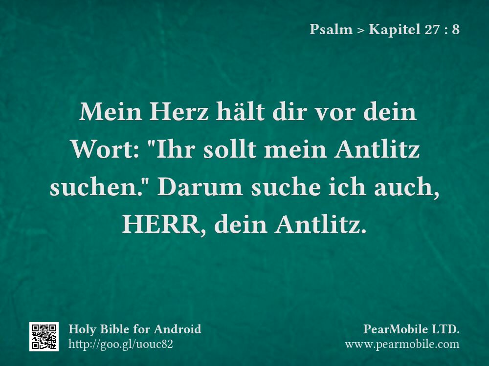 Psalm, Kapitel 27:8